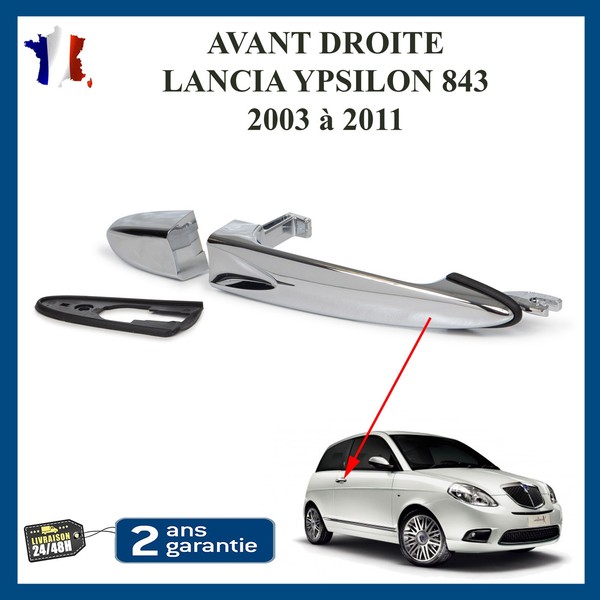 Partsline AußEntüRgriff Vorne Rechts Chrom FüR Lancia Ypsilon 2003-2011 1X-image
