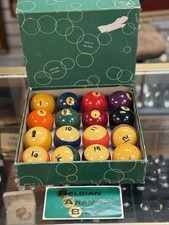 Vintage Aramith Belgian Billiard Pool Balls 2 1/4" Made in Belgium Original Box
