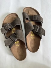 Birkenstock Womens ARIZONA Brown Suede Leather Sandals Size 37 / 6, 240 NWOB