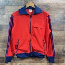 Vintage 80s Adidas Olympic Track Jacket Mens Size Small Red True Vtg
