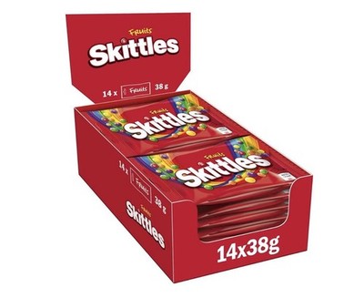 Skittles Kaubonbons Fruits Fruchtgeschmack 5 Geschmacksrichtungen 14 x 38g