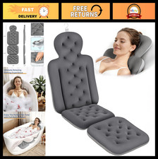Full Body Bath Cushion Pillow with 160 Suction Cups, Neck Support Mat Laundry