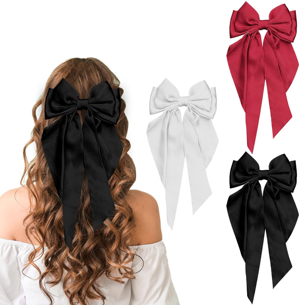 3 StüCk Schleifen-Haarspangen, Entenschnabel-Haarspangen FüR Frauen, FranzöSisch-image