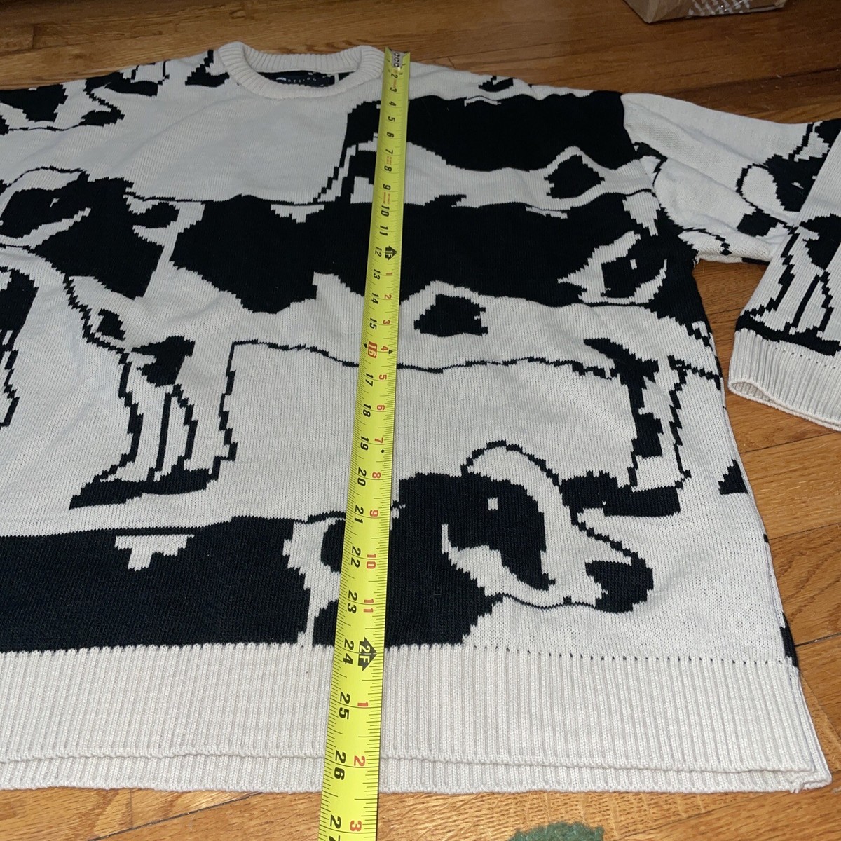 Knitted Jumper Asos Cow Sweater 76 Asos Design Mens Jazzy Cow Knit