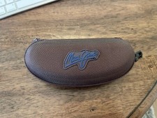 Maui Jim Hard Brown Sunglasses Case Glasses Zippered Clamshell Sport Clip Hawaii