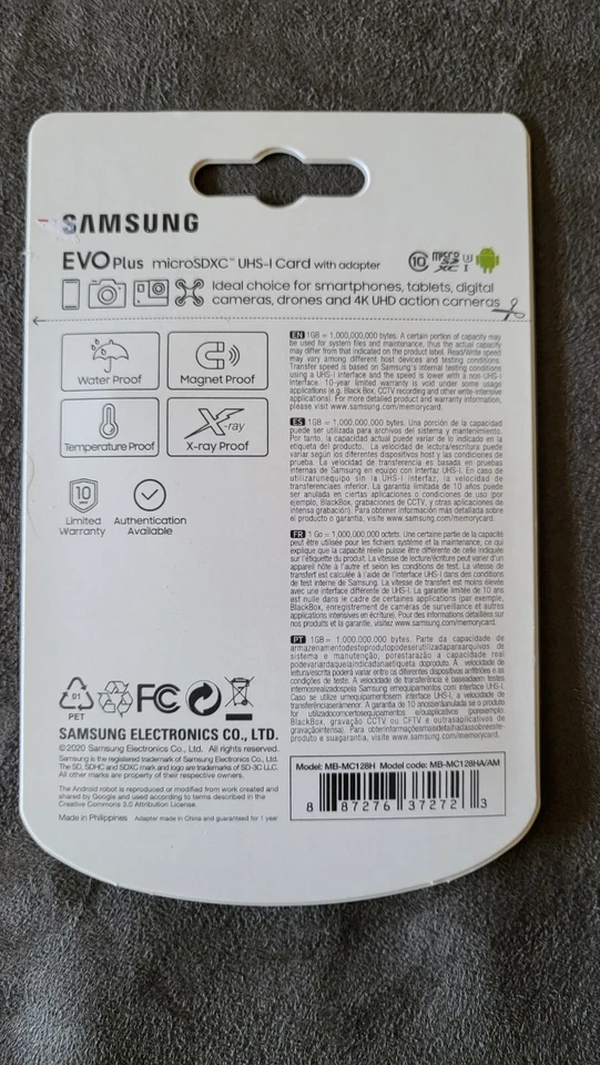Samsung EVO Plus With sd Adapter 128gb New - Image 2 of 2