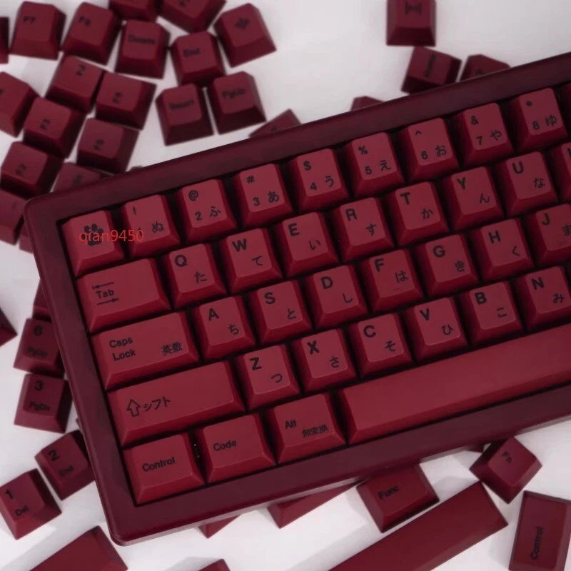 Red 140-Key PBT Thermal Sublimation Cherry Profile Mechanical Keyboard Keycaps