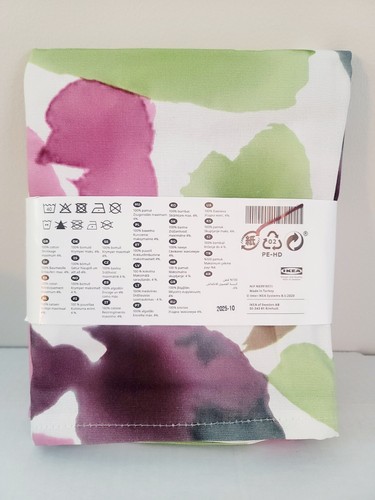 Ikea Bronsmal Cushion Pillow Cover 20 x 20" Multicolor Pink Green 100% Cotton - Picture 2 of 2