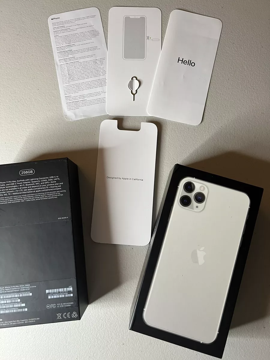 Apple iPhone 11 Pro Max Box - Silver - 256GB - Empty