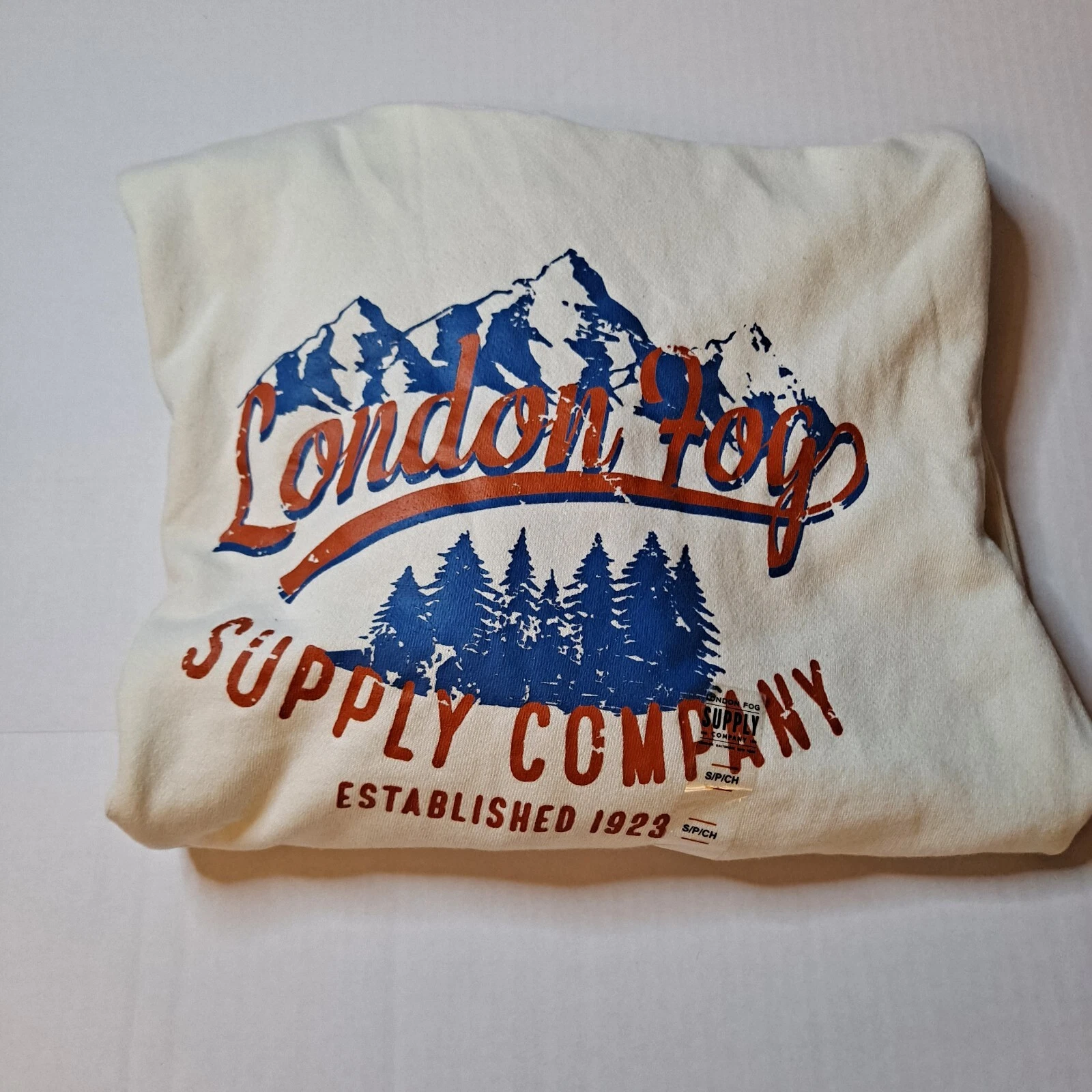 OFF WHITE London Fog Supply Co. Felpa con Cappuccio Donna Crema Taglia S