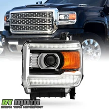 For 2016-2019 GMC Sierra 2500HD HID w/ LED DRL Projector Headlight Driver Side