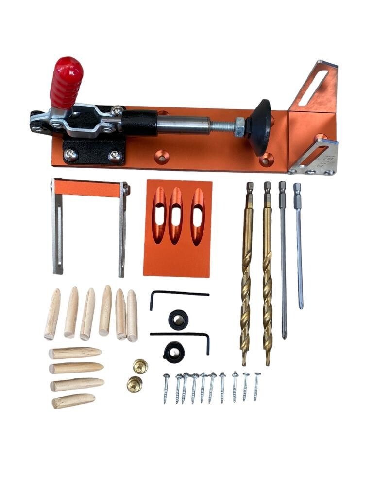 XDOVET Pocket Hole Jig Kit, Professional and Upgraded AllMetal Pocket