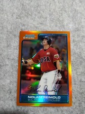 nolan reimold 2006 bowman chrome future orange refractor rc orioles #FG10 18/25