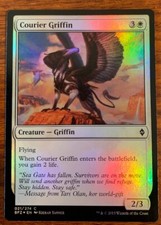 2015 Magic the Gathering Battle for Zendikar Foil Courier Griffin #021/274 Used