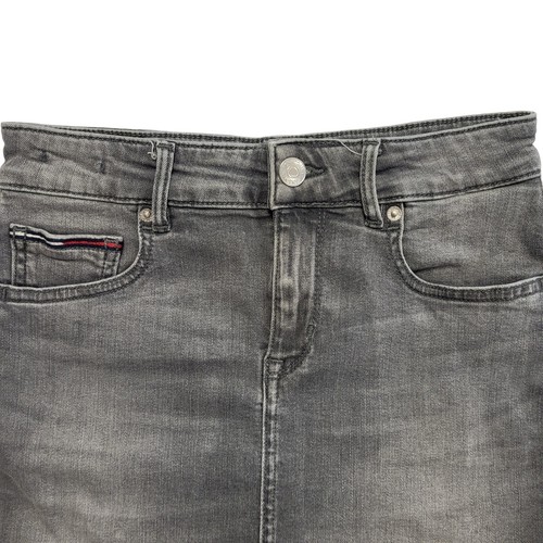 Tommy Hilfiger Vintage 90's Grey Short Denim Skirt Womens UK 6-8 W25 - Picture 2 of 6