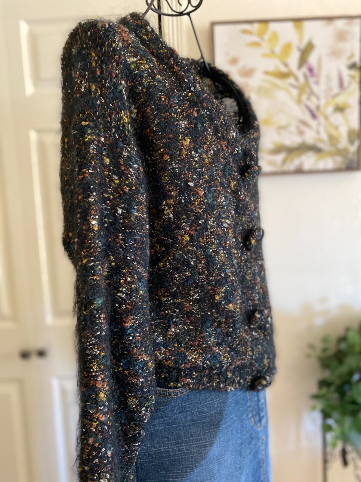 Paul Et Duffier Mohair Blend HarvestColors Cardigan Sweater Made Hong ...