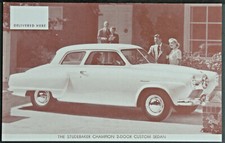 Advertising Postcard 1950 Studebaker Bullet Nose Champion - New Old Stock Pc476