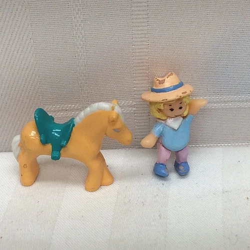 Vintage 1994 Bluebird Polly Pocket Happy Horses - 1 doll and 1 horse