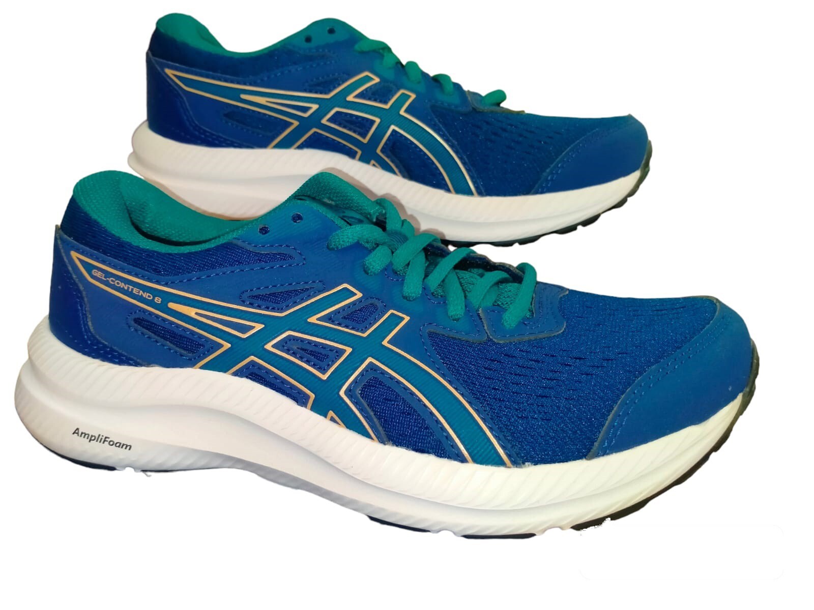 Scarpe running Asics Gel contend 8 Donna scarpa sneakers mesh blue numero 41.5