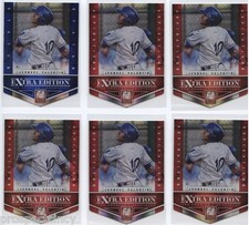 Lot of (6) Jesmuel Valentin 2012 Panini Elite Extra Edition Die-Cut RC Color