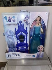 Disneys Frozen Elsa's Castle Vanity  Doll 2 Dresses And Accessories New