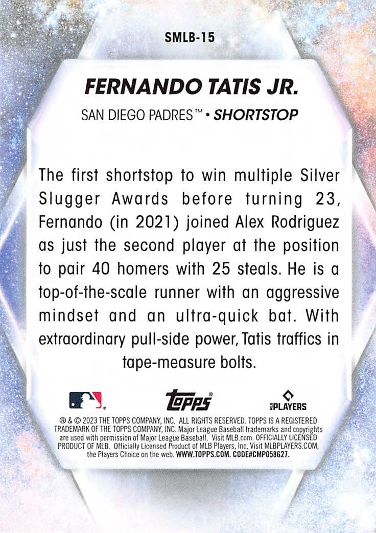 稀少TATIS JR. 2023 Topps Stars of the MLB #SMLB15 Fernando Tatis Jr. p2s