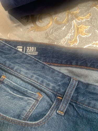 PANTALONES CORTOS JEAN GSTAR RAW 3301 PARA HOMBRE TALLA 36 MEDIANA EDAD - Imagen 3 de 4