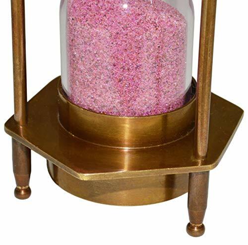 5.75" Brass Pirate Hourglass, Nautical Maritime Decoration with 2 Compasses - Picture 6 of 9