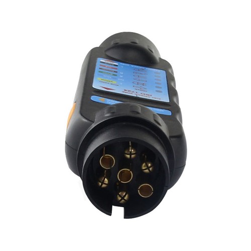 12V 7 Pin Car Trailer Towing Lights Plug&Socket Cable Wiring Circuit Tester Blk - Picture 10 of 11
