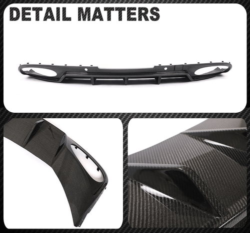 For Bentley Continental GT 2-Door 2012-2016 REAL CARBON Rear Bumper Diffuser Lip - Bild 11 von 11