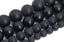 Natural Matte Black Agate Beads Grade AA Round Loose Beads 4/6/8/10/15-16MM