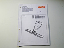 Ersatzteilliste Mähantrieb (5165) Hako Profi + S Variette + 3x Spezialmähbalken