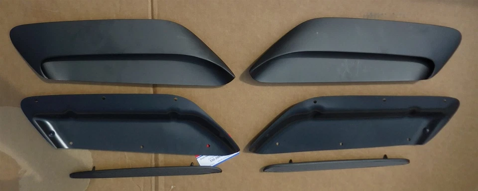 1970-74 Cuda Hood Scoop Insert Ornament Set Dual Scoops Rallye Sport Rally Foto 3 de 4