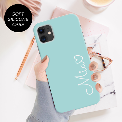 Custodia Telefono Personalizzata Iniziali Pastello Cover In Silicone