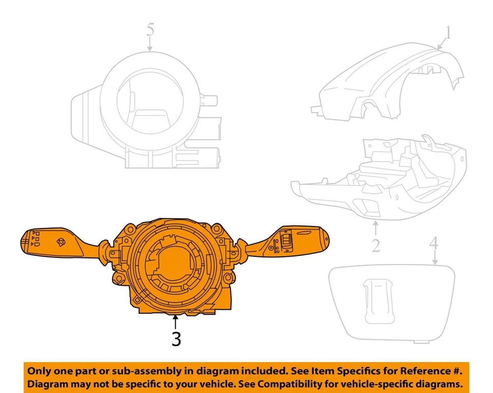 BMW M850I 2019-2024 COLUMNA DE DIRECCIÓN DELANTERA RESORTE RELOJ COMBO INTERRUPTOR 61319436668 Foto 3 de 4