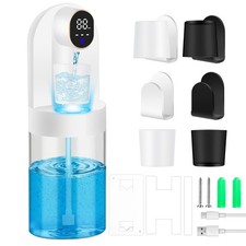 Automatic Mouthwash Dispenser for Bathroom, 20.29 oz Touchless Smart Wall-Mou...