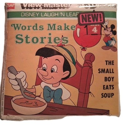 SEALED 1980 Disney Laugh  N Learn View Master K9-   3 Reel&Packet ''Pinocchio''