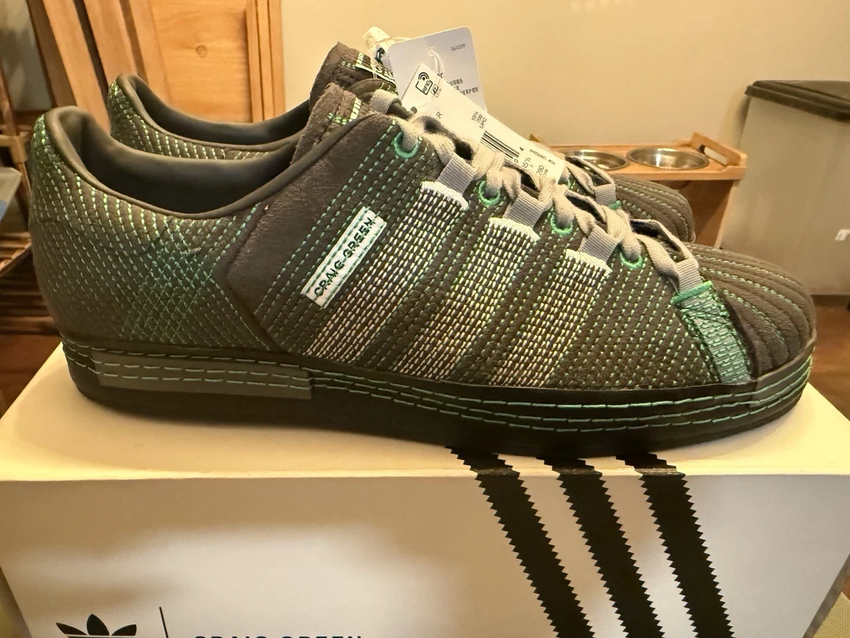 adidas gazelle silver green womens adidas Consortium x Craig Green Superstar