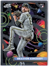 Braxton Ashcraft Rookie (RC) Card 2025 Topps Chrome Cosmic. rookie card picture