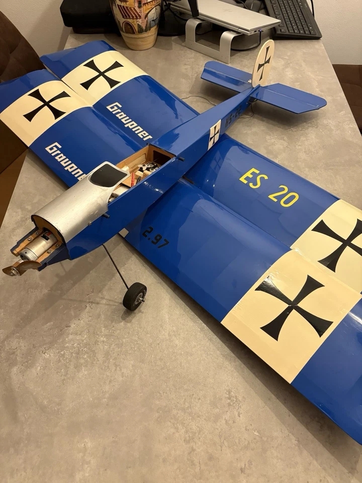 Graupner Modellflugzeug ES 20 / HS-22 Sammlerstück Vintage