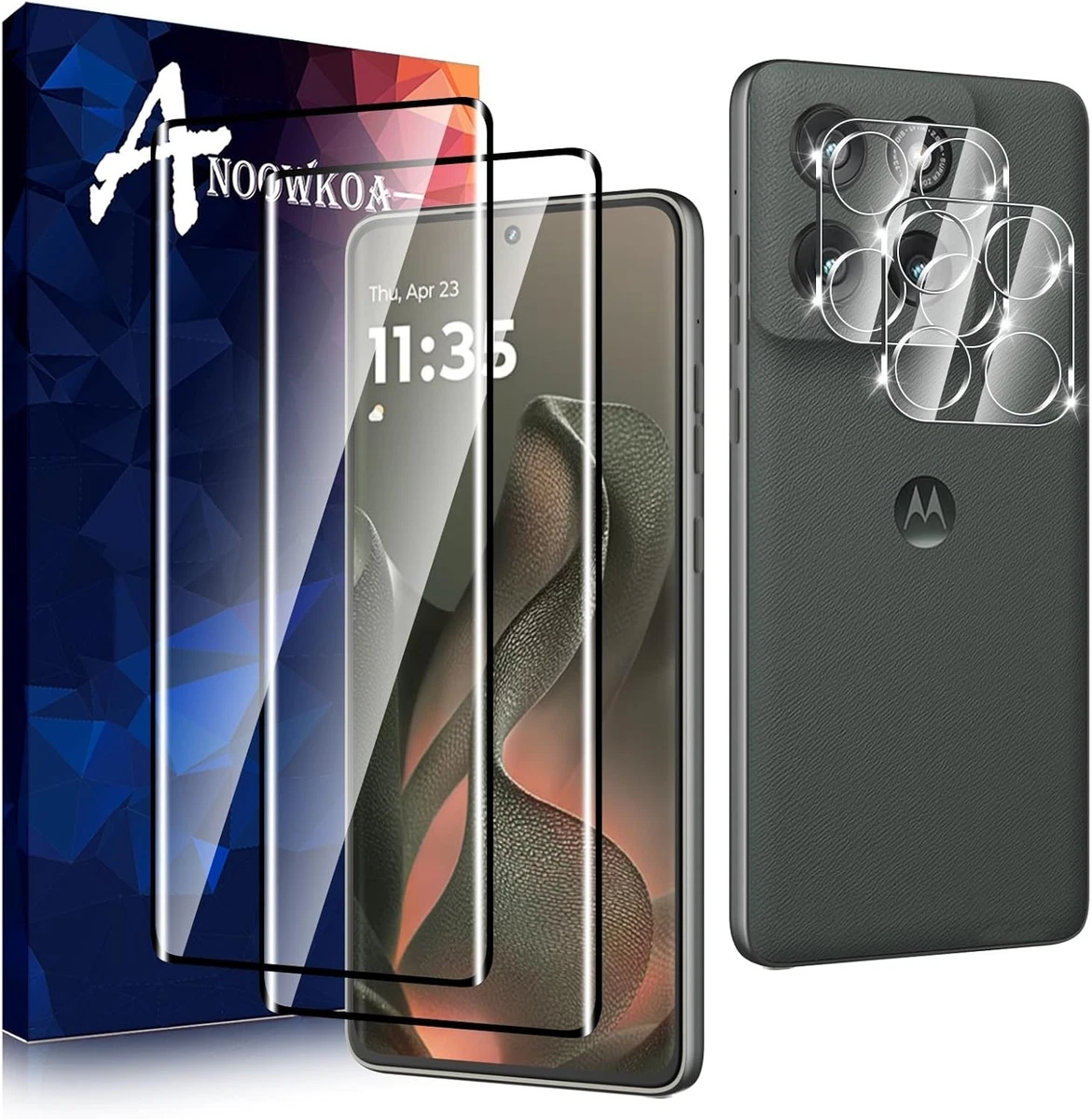 Pack De 3 Protectores De Pantalla De Vidrio Templado 9H Para Motorola Edge 40 Neo - Cristal Transparente