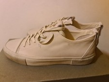 Ralph Lauren Polo Court Lux White/Grey Trainers Size 7 Mens Grey