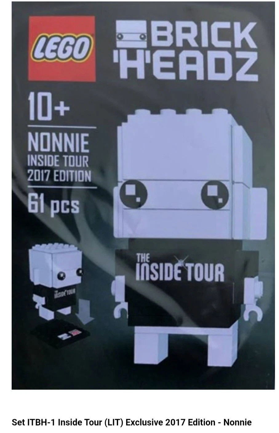 RARE LEGO INSIDE TOUR NONNIE BRICKHEAD ITBH-1 2017 NEW