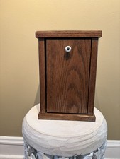 Antique/Vtg 12inch tall Hand Made Primitive Folk Art Wooden Box w/3 compartments