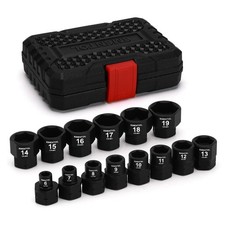 14PCS 3/8" Drive Low Profile Nano Impact Socket Set, 3/8-Inch Drive stubby so...