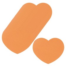 100Pcs Heart Cutouts Paper 2.5x3 Inch Heart-Shape Cards for DIY Orange
