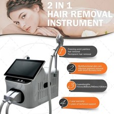 2IN1 4000W Diode Pico Laser Ice Painless Hair Tattoo Removal Salon Machine