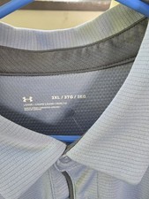 Under Armour Men's Big Tall 3XL Loose Fit Light Blue Polo Shirt