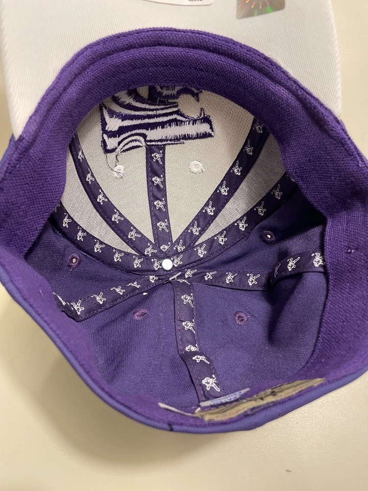 Rebook Embroidered Kansas State Wildcats Hat Mens OSFA NWT Purple/White - Image 4 of 4