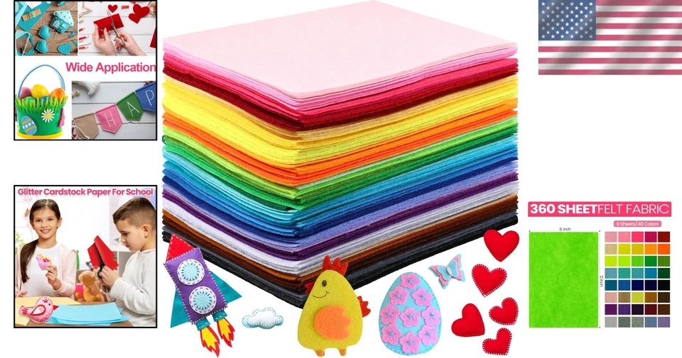 Decoración Fiesta Patchwork - Hojas Artesanales Fieltro, 40 Colores Foto 2 de 4